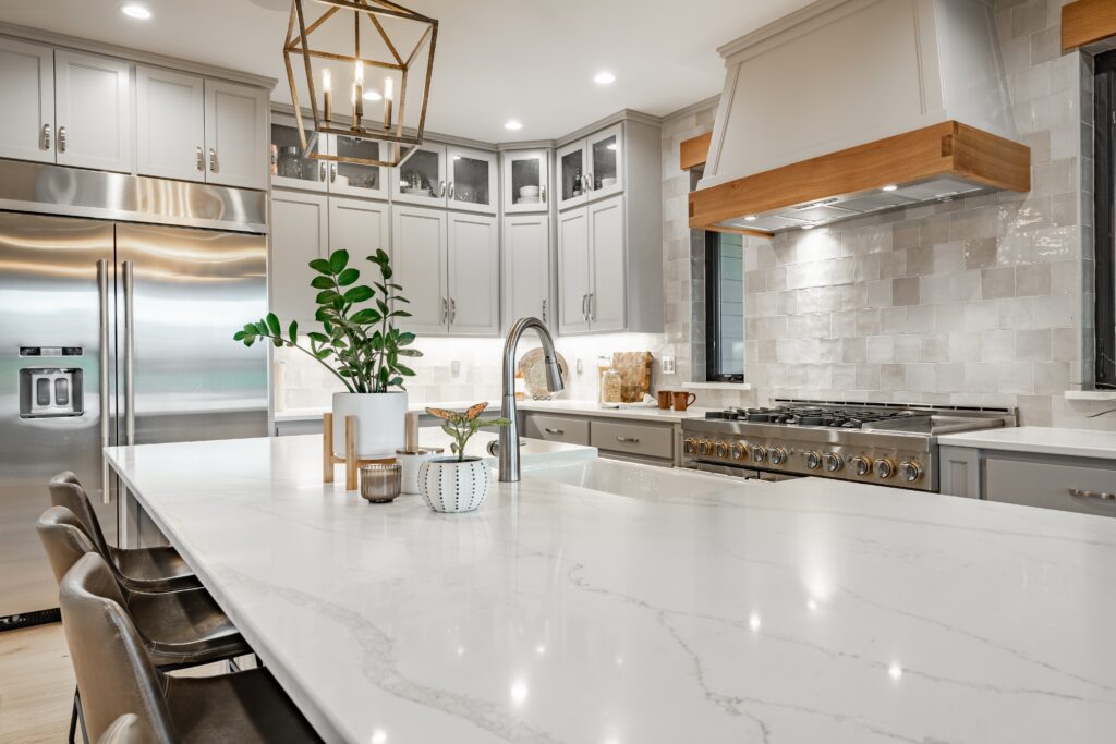 a stunning kitchen that's part of a custom home built by C4 Builders